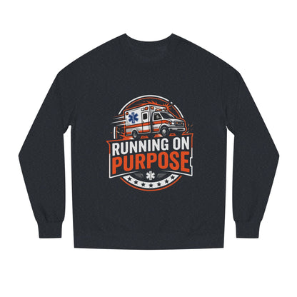 EMS Crewneck Sweatshirt — "Running on Purpose" Ambulance Design