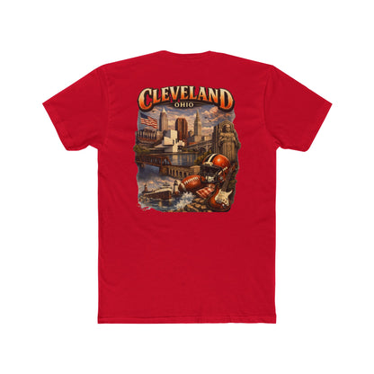 Cleveland Ohio Vintage Football Cityscape T-Shirt