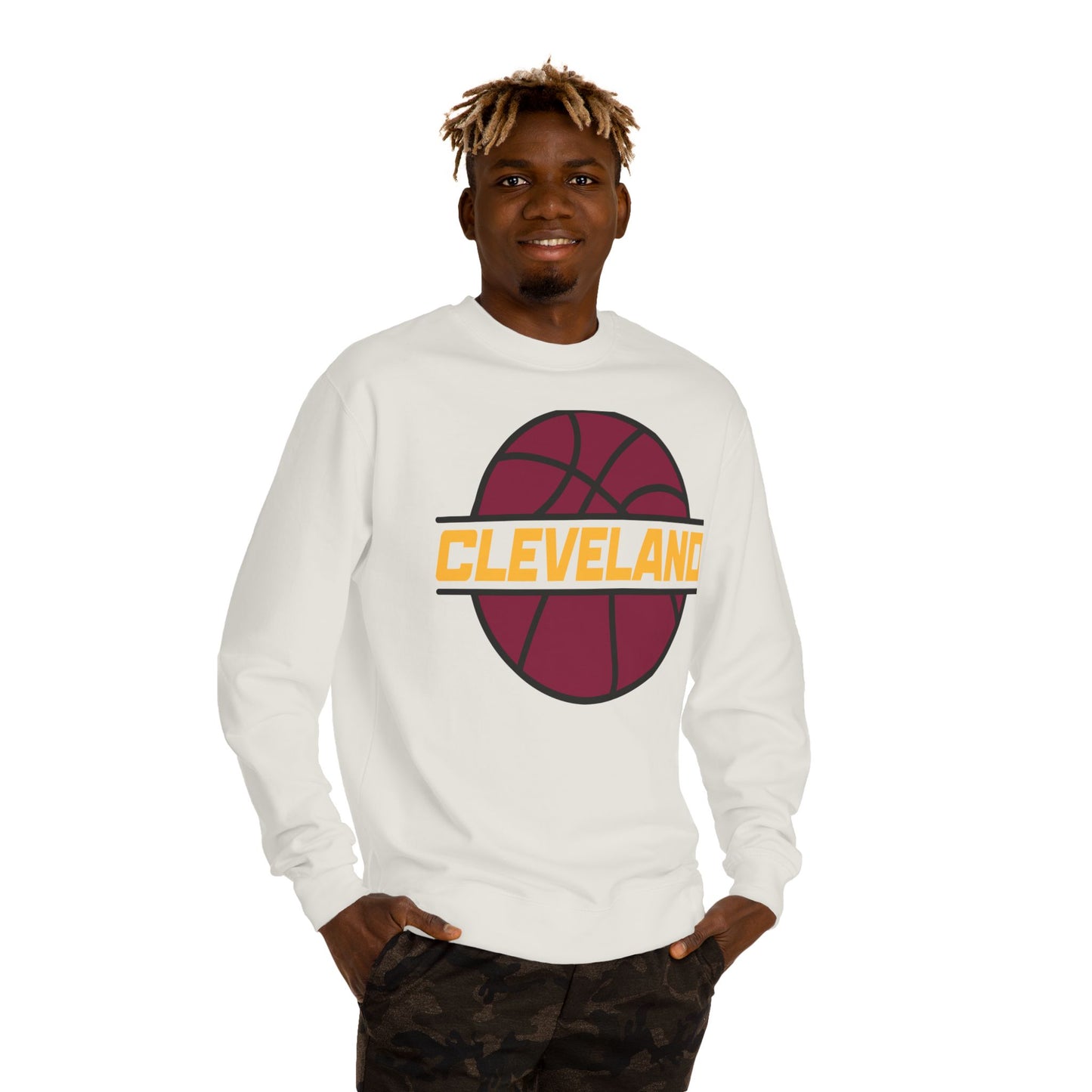 Cleveland Basketball Crewneck Sweatshirt — Retro Hoop Logo