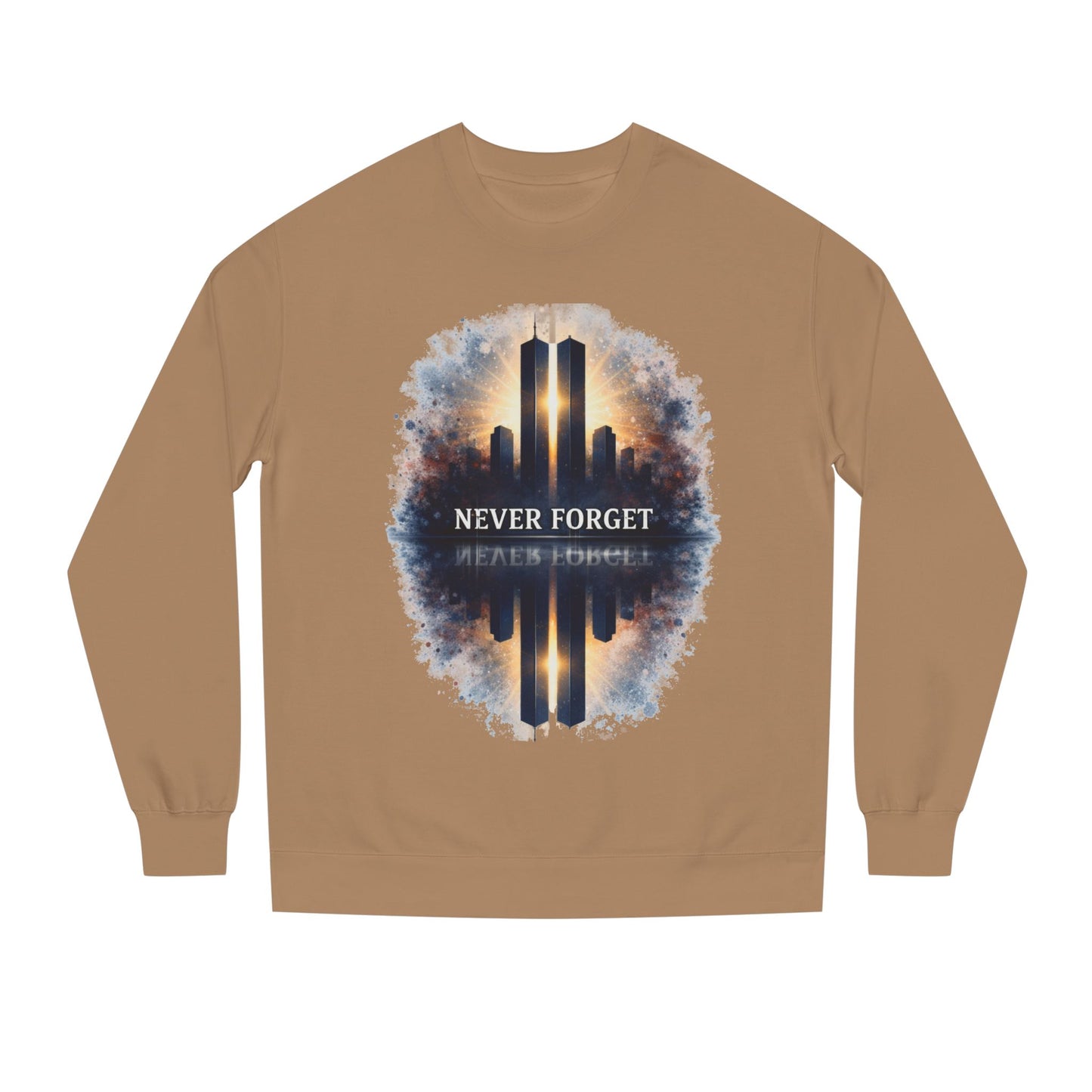 Never Forget Memorial Sweatshirt — 9/11 Tribute Crewneck