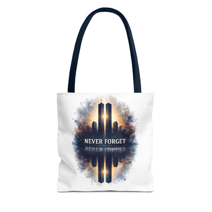 Never Forget Memorial Tote Bag — 9/11 Tribute Skyline All-Over Print