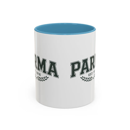 Parma Established 1816 Accent Coffee Mug — Vintage Collegiate Ceramic Coffee Cup