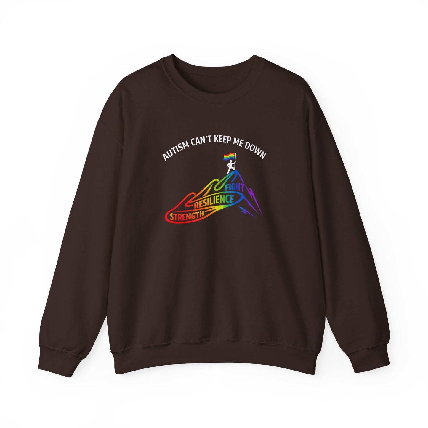 Autism Can't Keep Me Down Fight Resilience Strength Sweatshirt