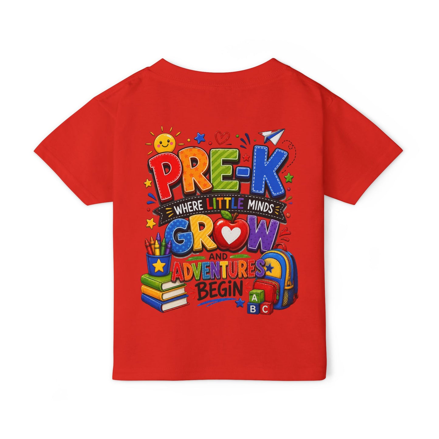 Pre-K Toddler T-Shirt – “Pre-K Where Little Minds Grow and Adventure Begin” Colorful Back-to-School Tee
