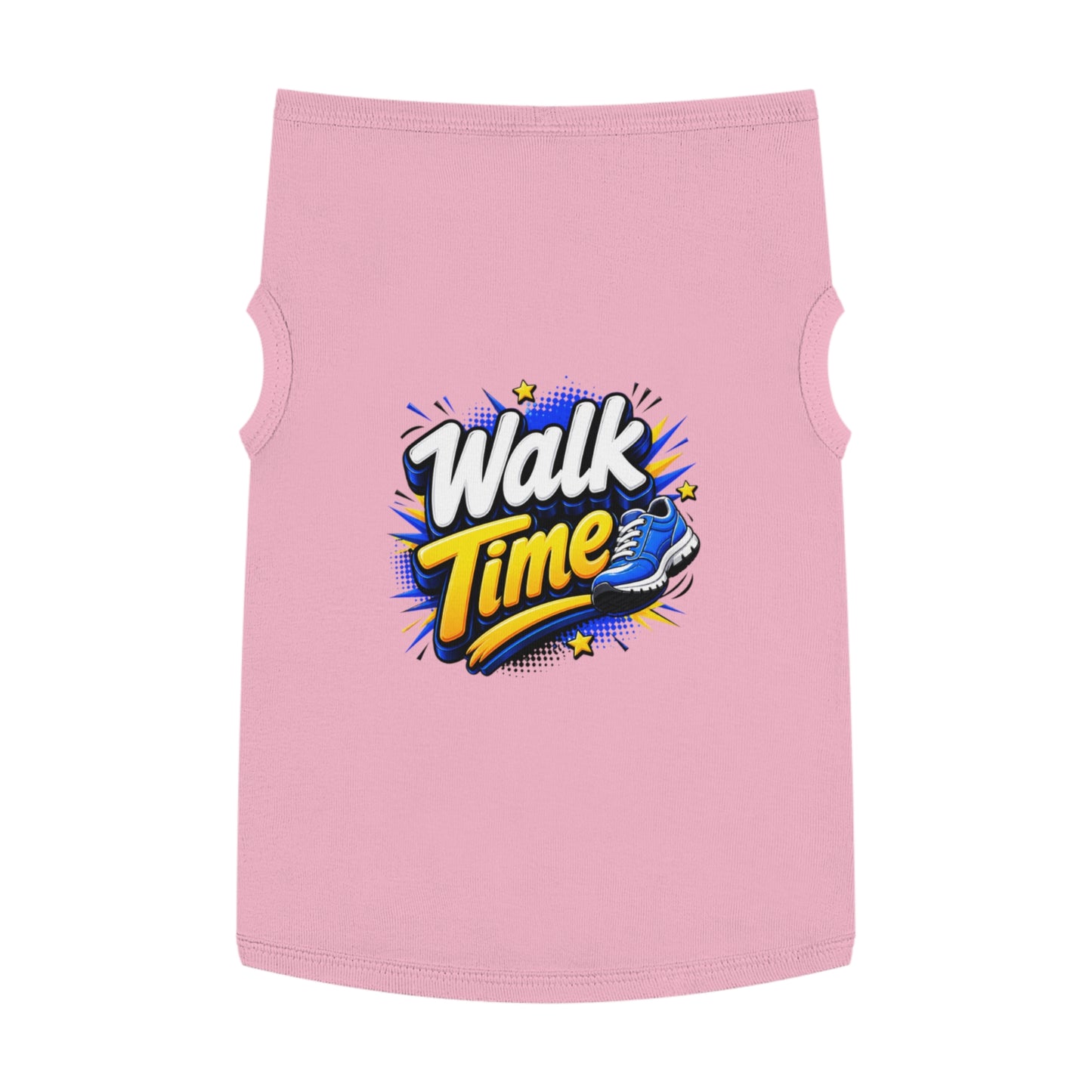 Pet Tank Top — "Walk Time" Graphic Dog Shirt, Walking & Outdoor Dog Apparel