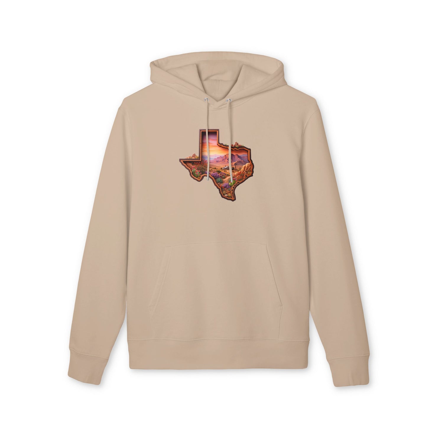 Texas Sunset Hoodie — Scenic State Outline Pullover