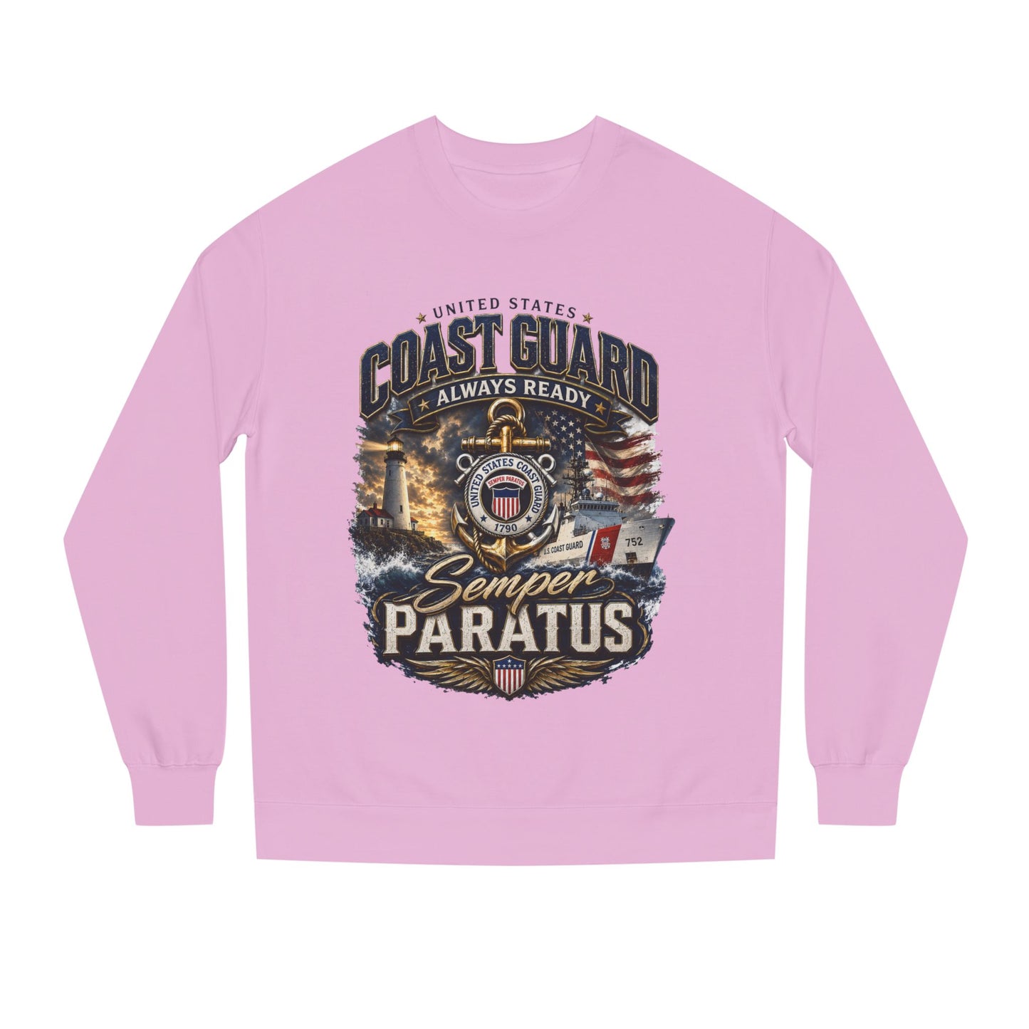 Coast Guard Semper Paratus Sweatshirt — USCG Always Ready Veteran Crewneck