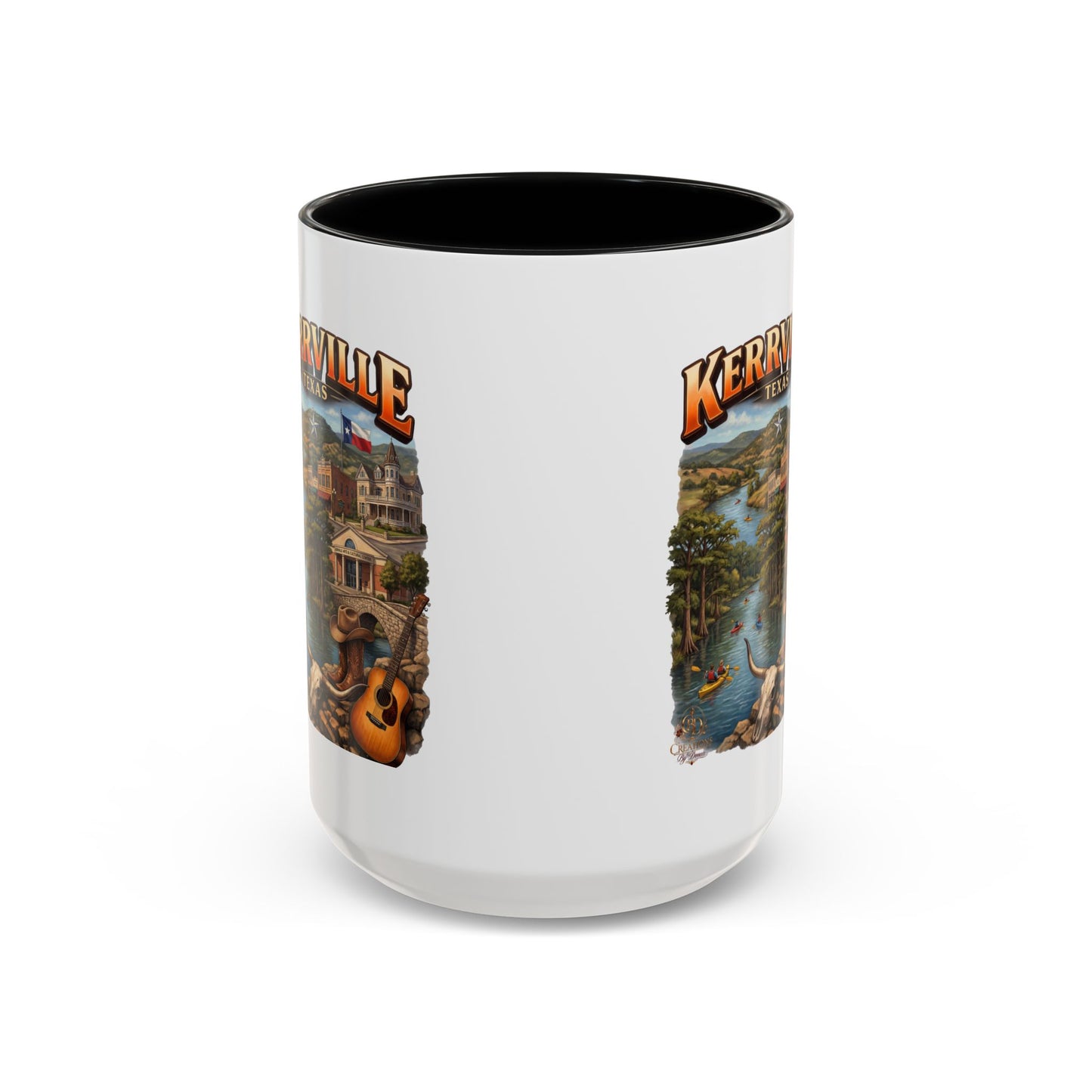 Kerrville Texas Souvenir Coffee Mug — Scenic Riverfront Design (11/15oz)