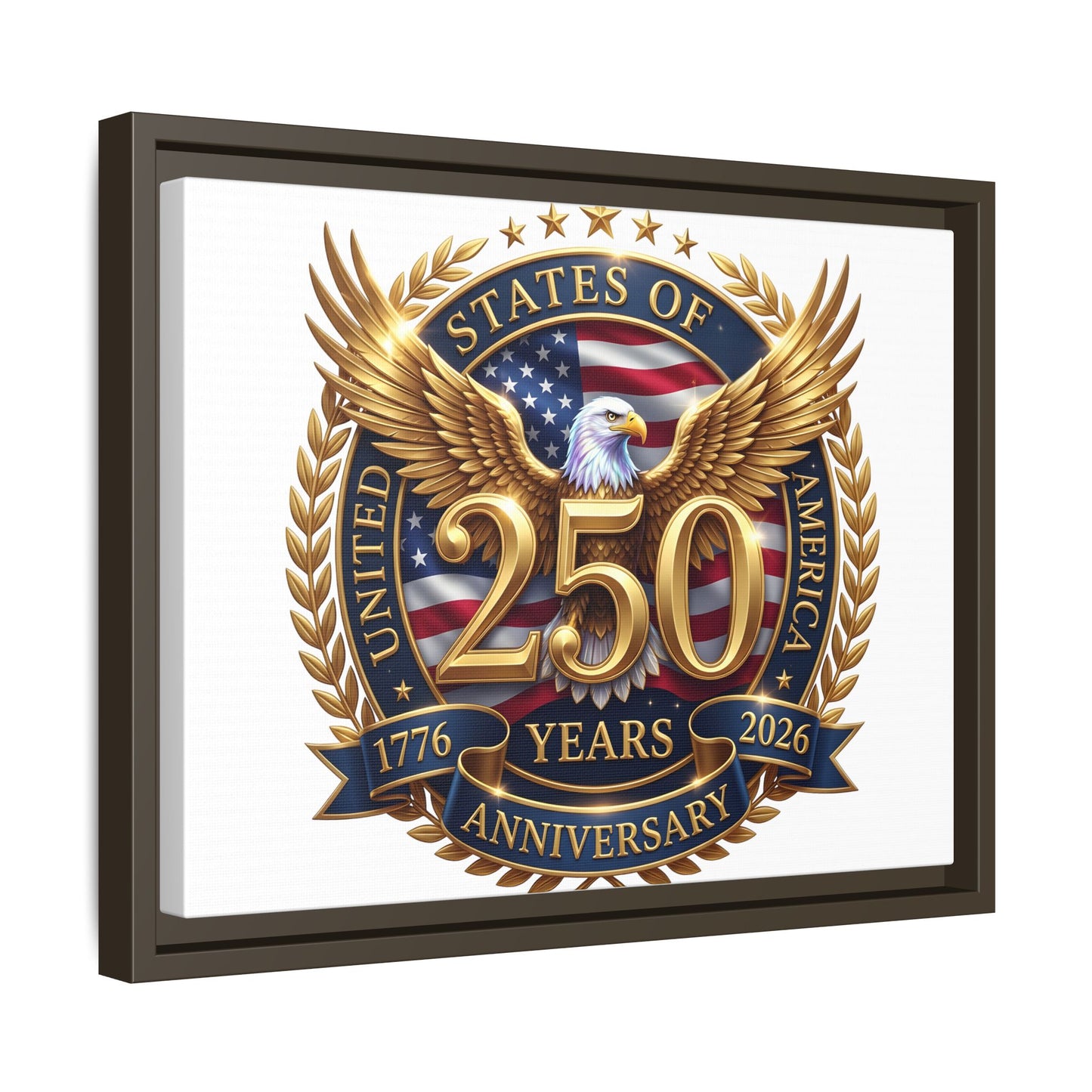 250th United States Anniversary Framed Canvas Print