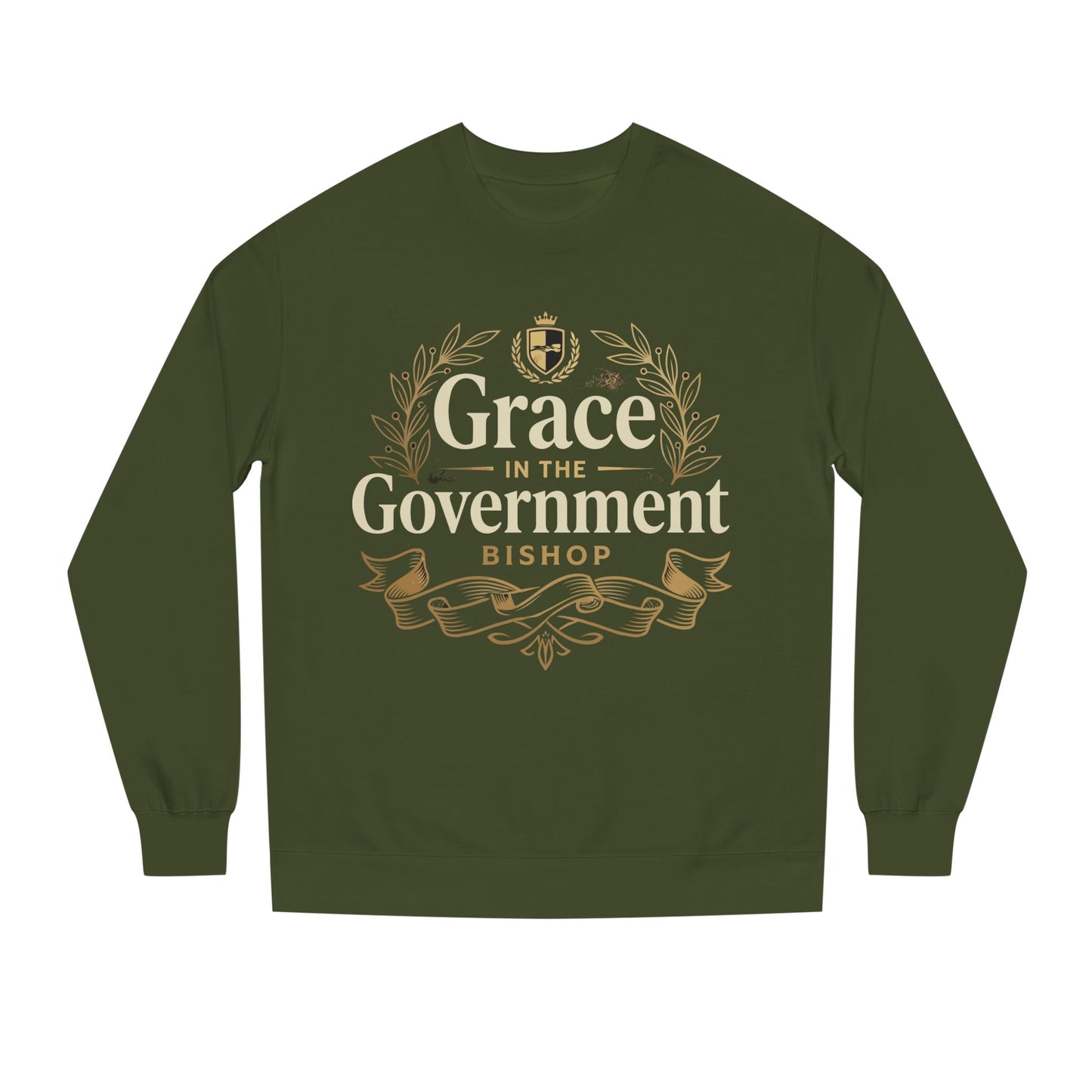 Grace in the Government Sweatshirt — Bishop Inspirational Christian Crewneck