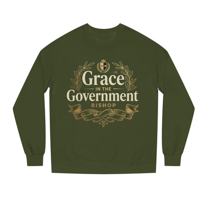 Grace in the Government Sweatshirt — Bishop Inspirational Christian Crewneck