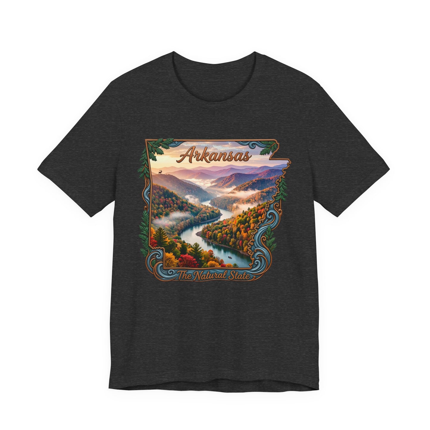 Arkansas Scenic River Tee — The Natural State Retro Landscape T-Shirt