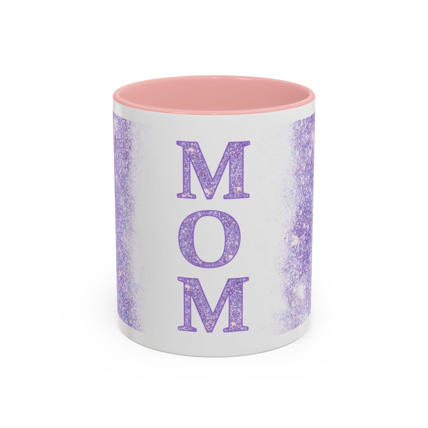 Mom Glitter Accent Coffee Mug – Purple Sparkle Mother's Day Gift (11/15oz)