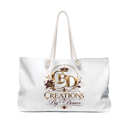Weekender Bag - Elegant "BD Creations By Donece" Logo Tote for Travel & Gifts