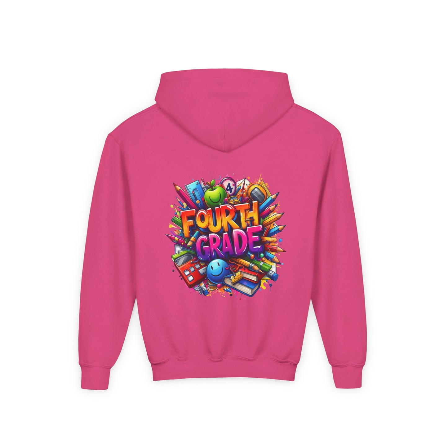 Fourth Grade Youth Hoodie — Colorful Back-to-School Kids Sweatshirt