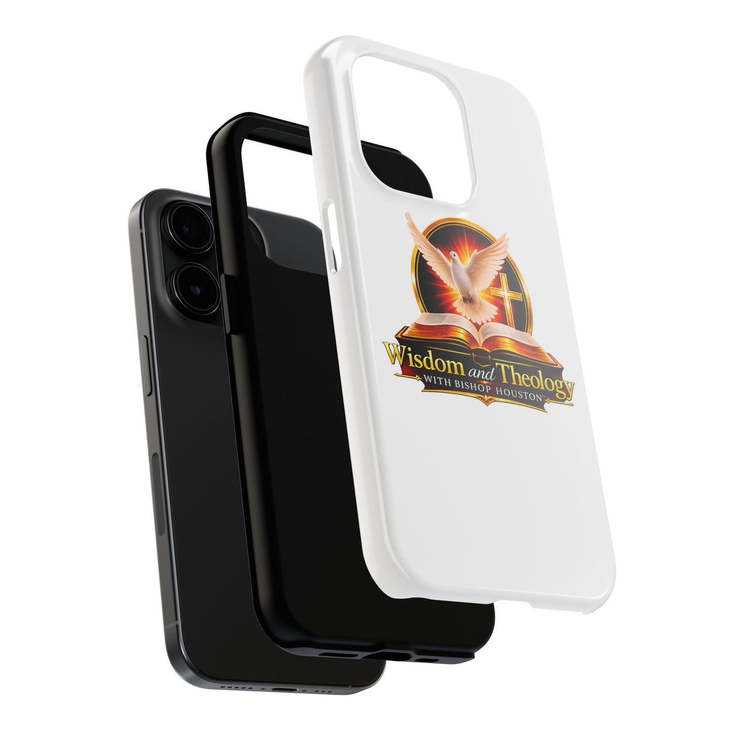 Wisdom and Theology Tough Phone Case — Christian Dove & Cross Design