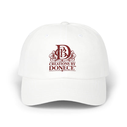 Creations By Donece Embroidered Dad Cap — Classic White Logo Hat