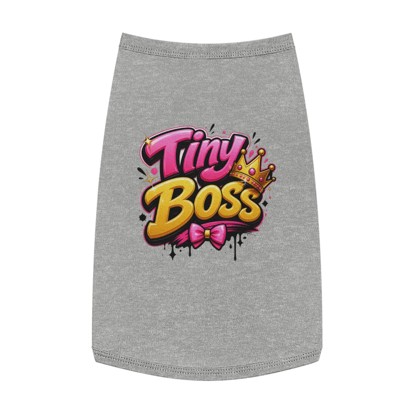 Tiny Boss Pet Tank Top — Cute Crown Dog Cat Tee