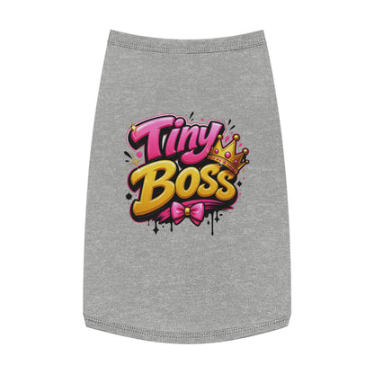 Tiny Boss Pet Tank Top — Cute Crown Dog Cat Tee