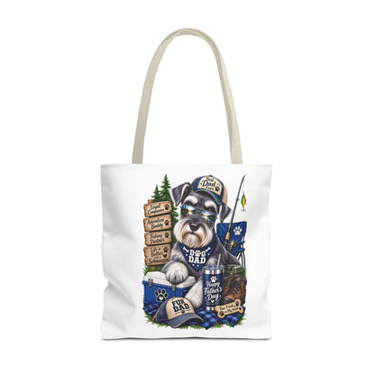 Dog Dad Fishing Tote Bag – Schnauzer Pet Lover Gift