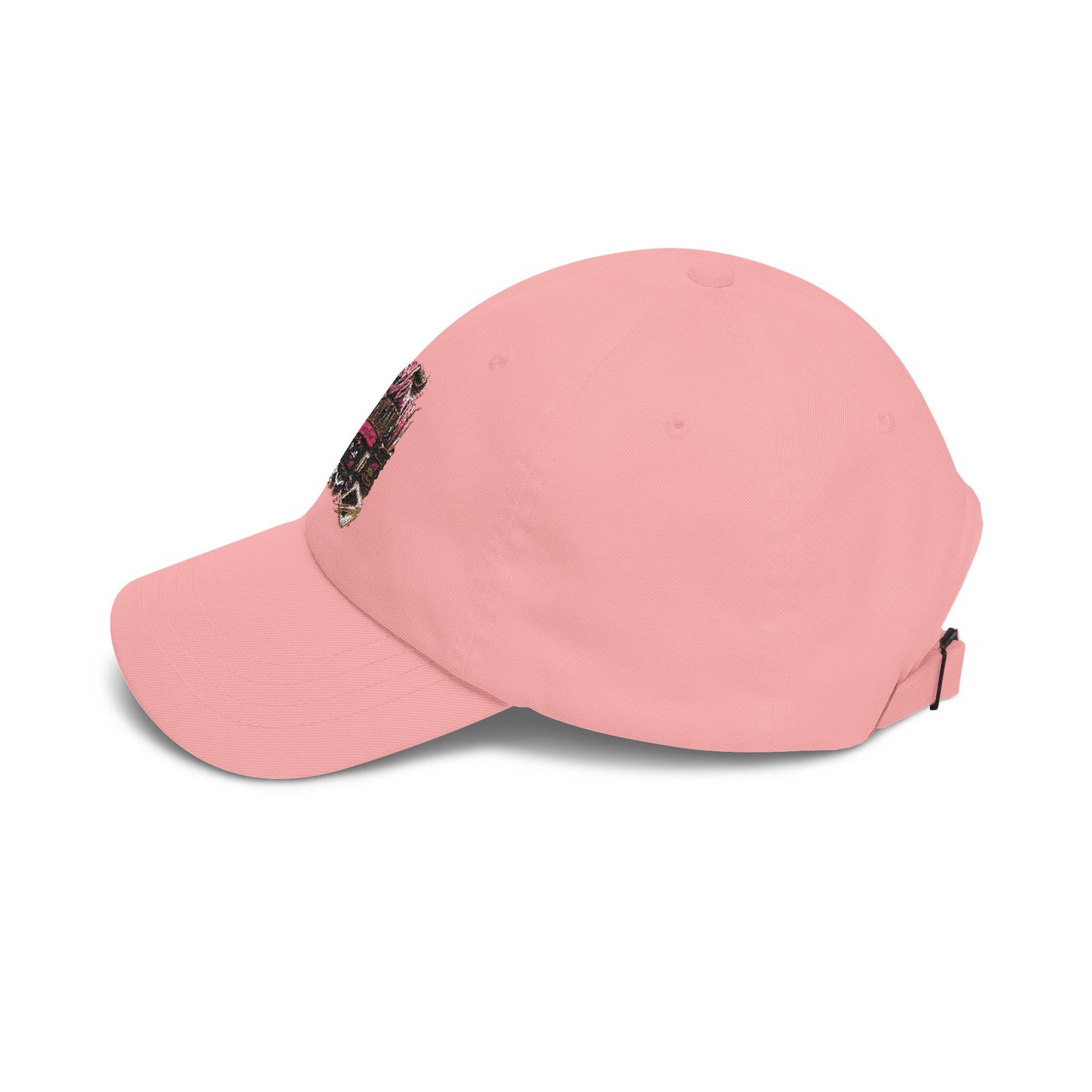 Dad Cap — Vintage Pink Camper Graphic Embroidered Hat