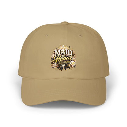 Maid of Honor Dad Cap — Floral Gold Bridal Party Hat