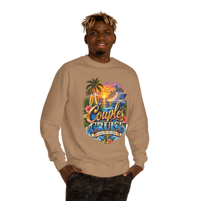 Couples Cruise Sweatshirt — Tropical Sunset Cruise Graphic Crewneck