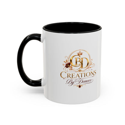 Accent Coffee Mug — Creations By Donece Logo Ceramic Mug (11/15 oz)