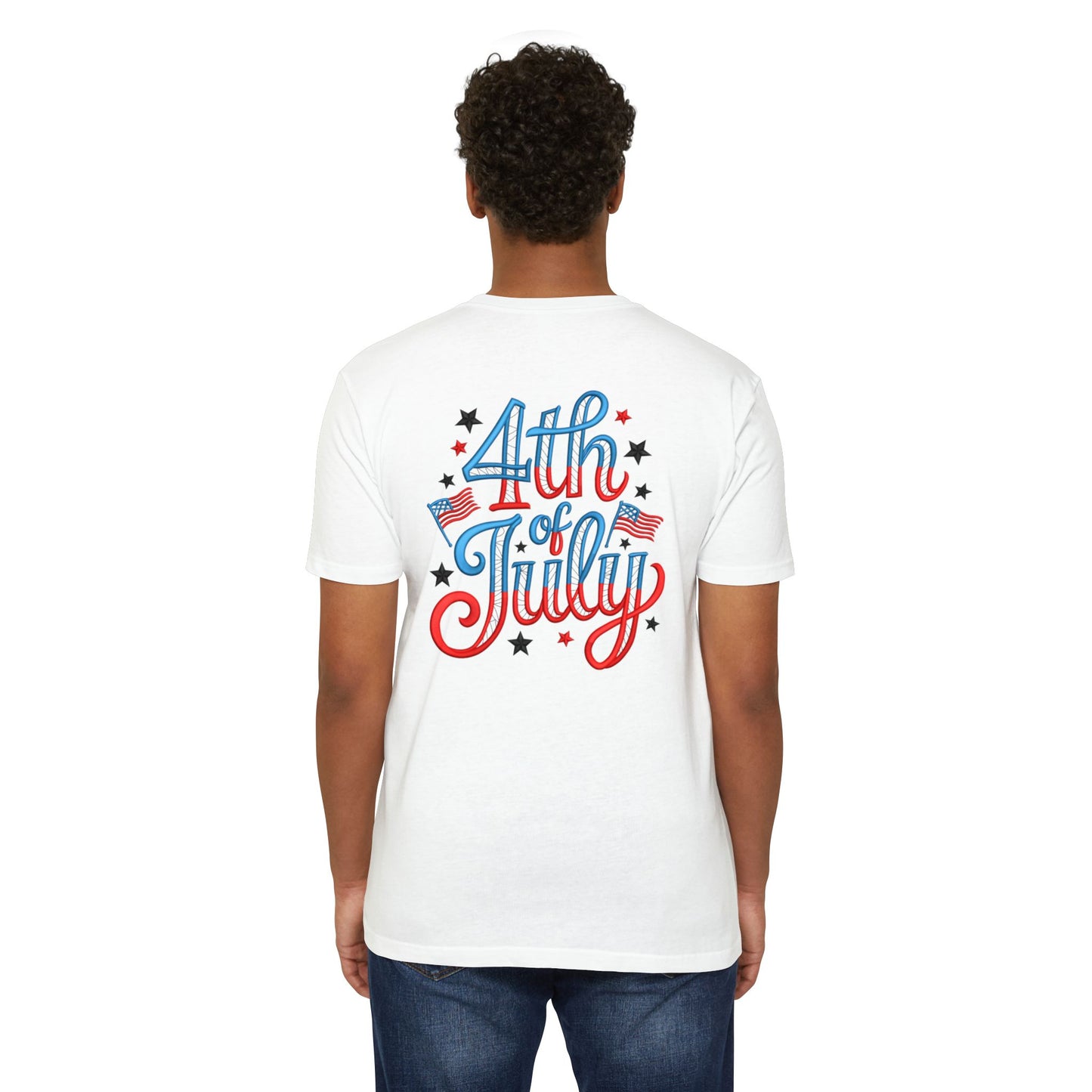 4th of July T-Shirt — Retro Patriotic Stars & Flags Tee