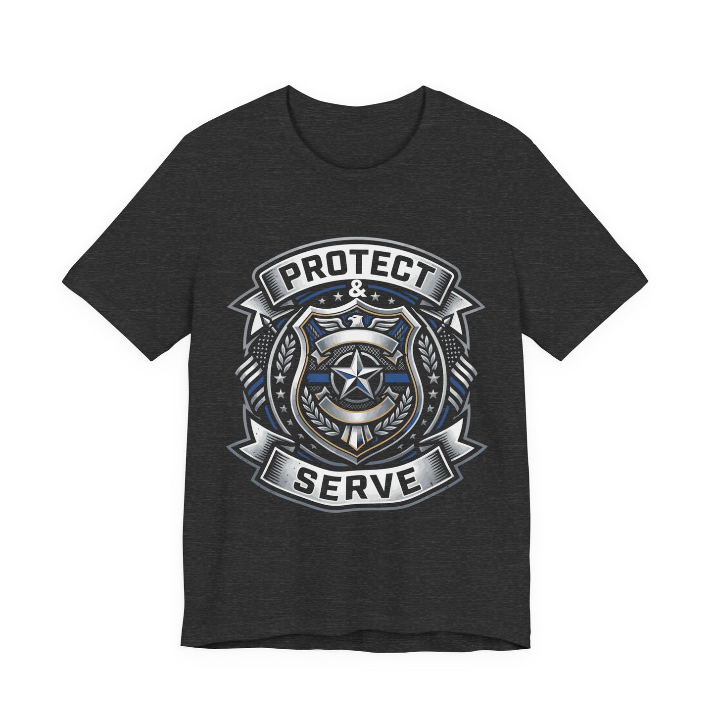 Protect & Serve T-Shirt — Police Badge Emblem Tee