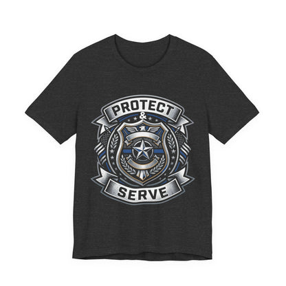 Protect & Serve T-Shirt — Police Badge Emblem Tee
