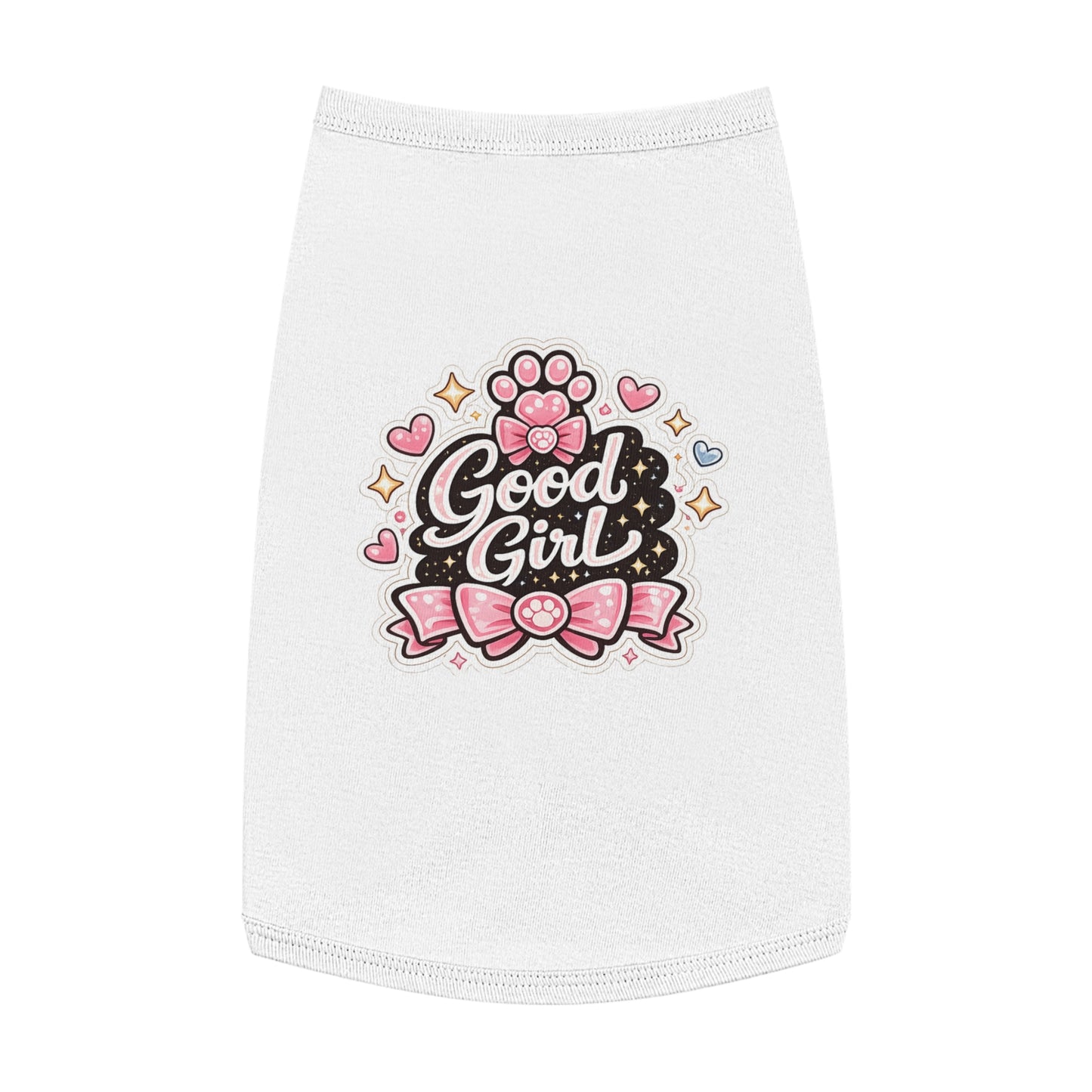 Good Girl Pet Tank Top — Cute Paw Print Dog Shirt for Small Dogs