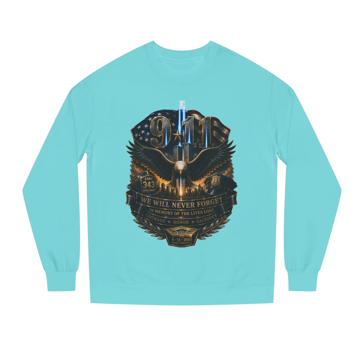 9/11 Memorial Sweatshirt — Never Forget Tribute Crewneck