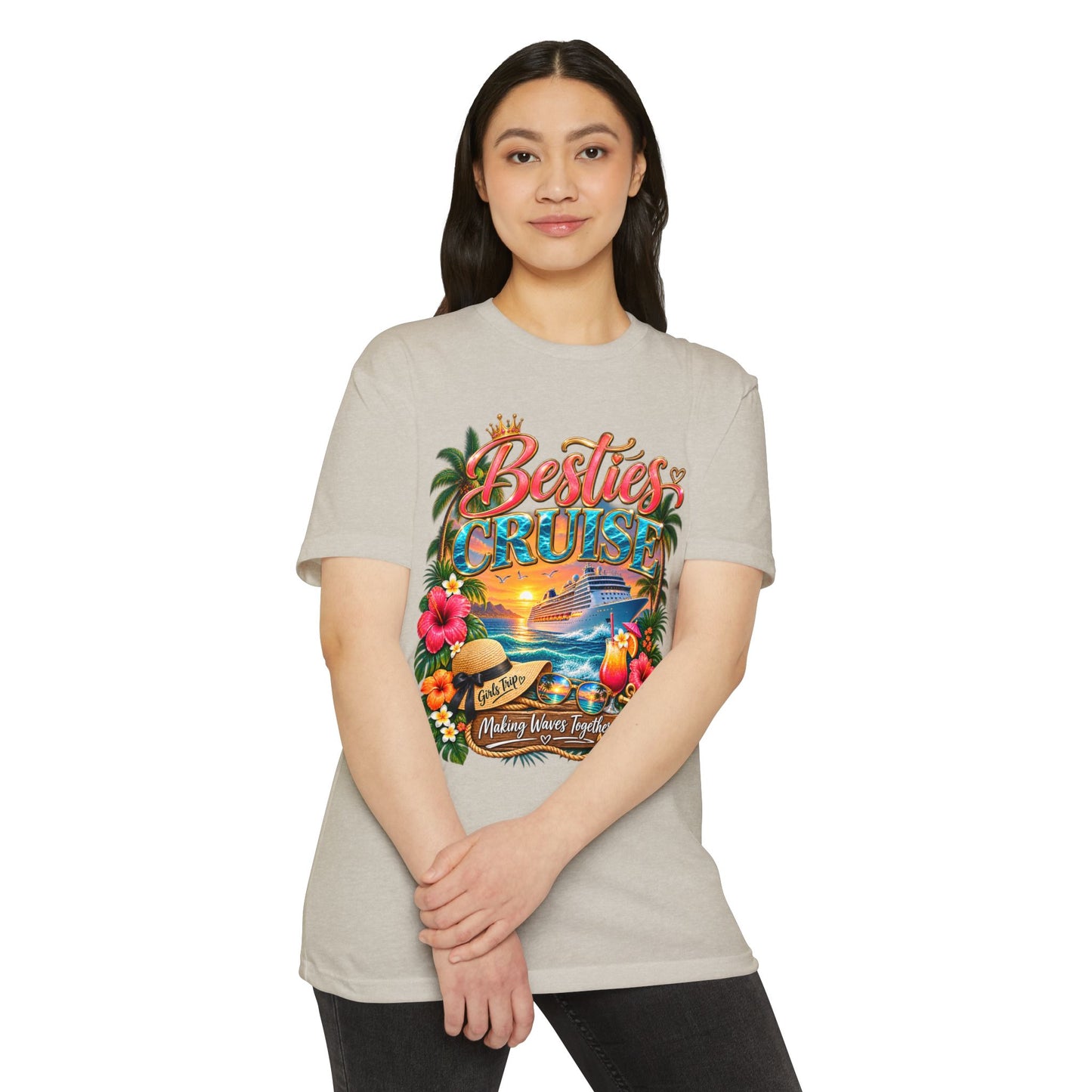 Besties Cruise T-Shirt – Tropical Friends Vacation Tee