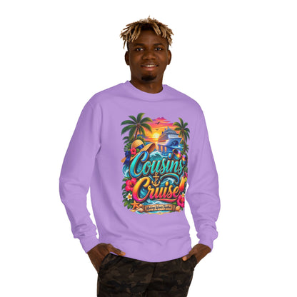 Cousins Cruise Sweatshirt — Tropical Family Cruise Reunion Crewneck