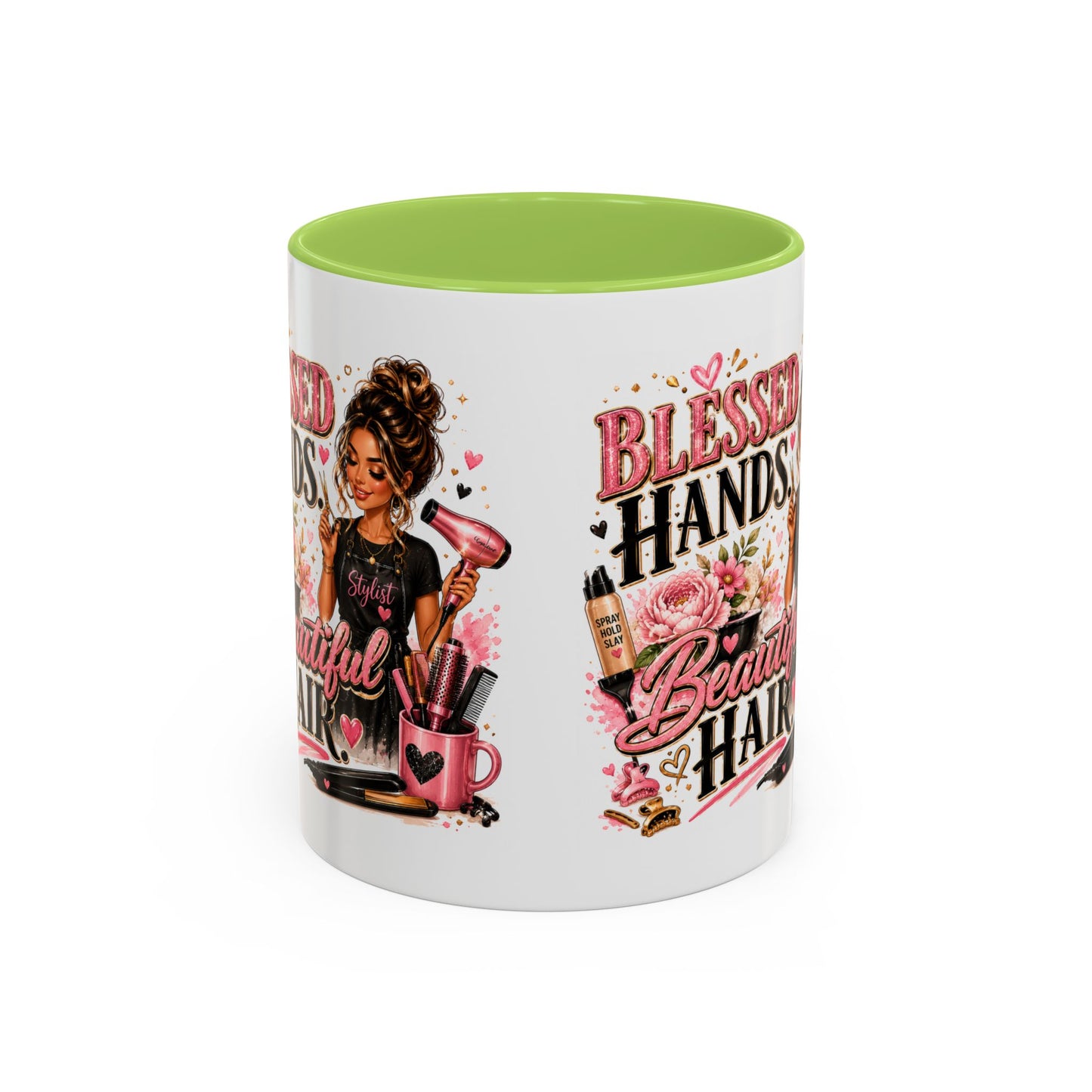 Blessed Hands Beautiful Hair Coffee Mug — Stylist Barber Hairdresser Gift