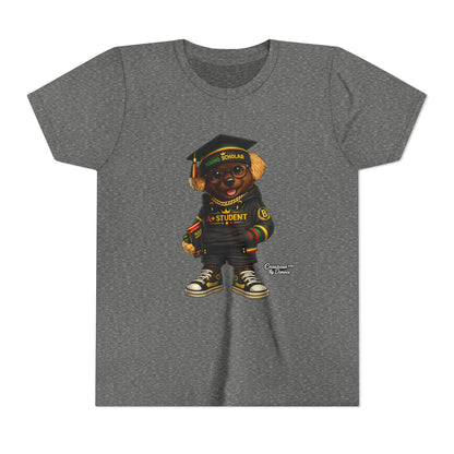 Youth Tee — Scholar Student Bear Graduation Graphic