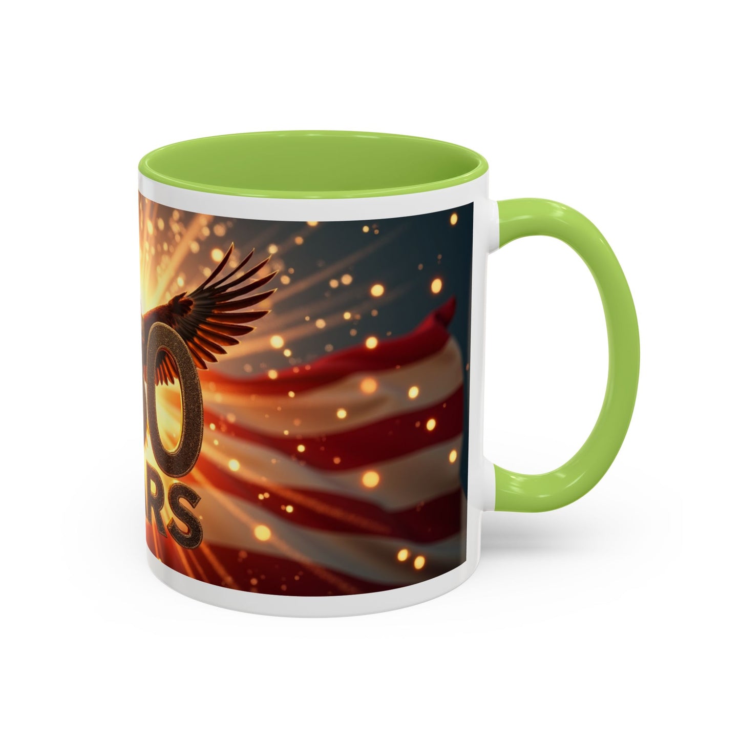 250 Years Commemorative Coffee Mug — Patriotic Eagle & American Flag Accent (11/15oz)