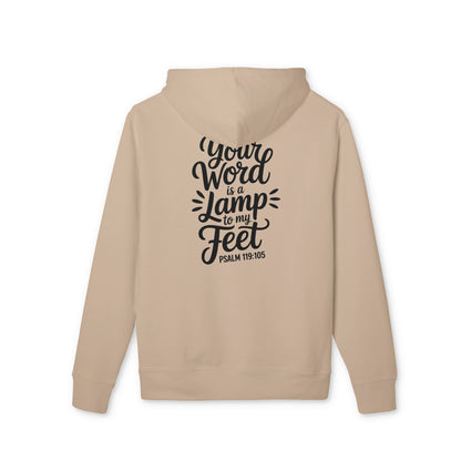 Hoodie — "Your Word Is a Lamp to My Feet" Bible Verse Pullover