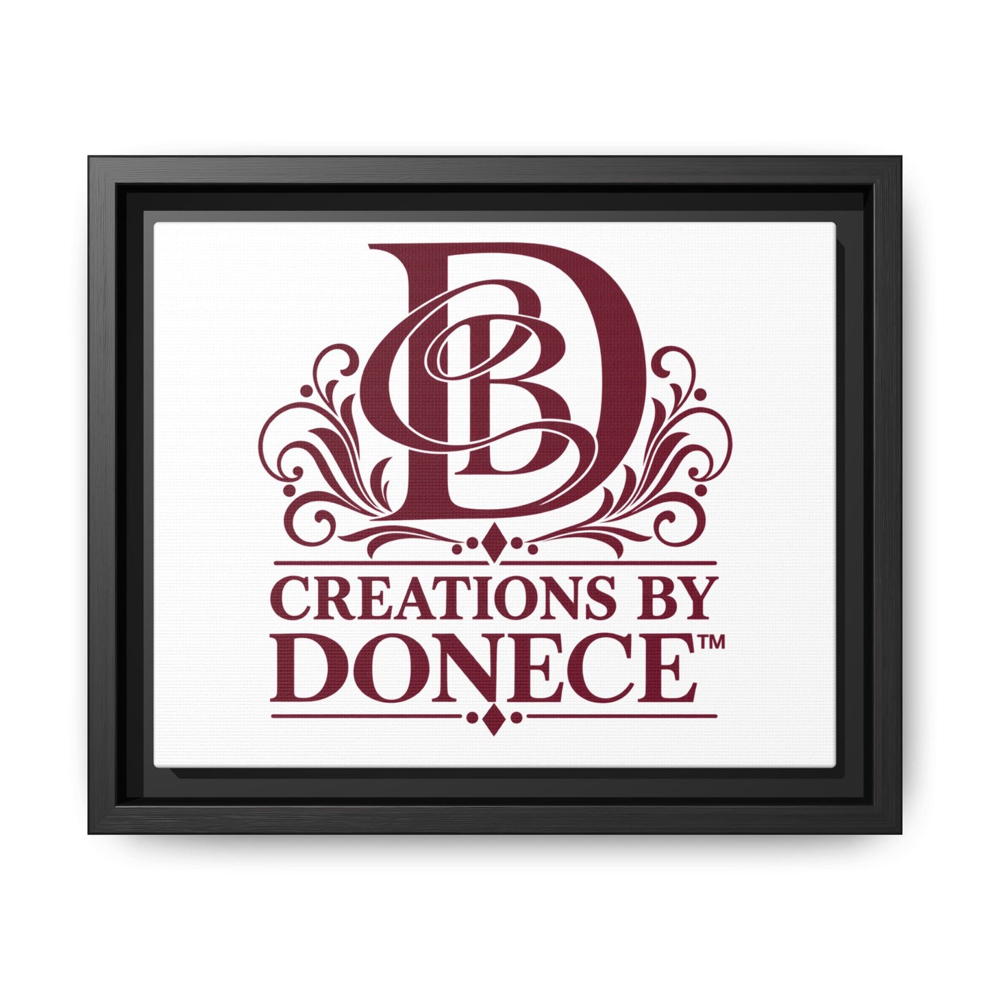 Framed Matte Canvas — Creations By Donece Logo Wall Art