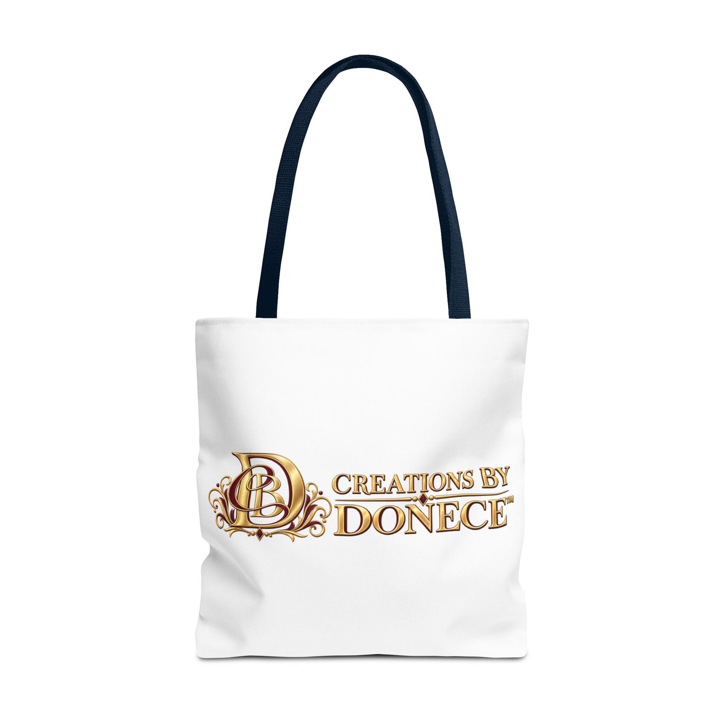 Creations by Donece Logo Tote Bag - Branded All-Over Print Canvas Tote