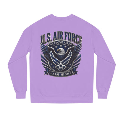 U.S. Air Force Crewneck Sweatshirt — "Above All, Aim High" Graphic