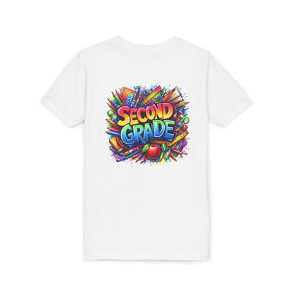Second Grade Youth Tee — Colorful Back-to-School Kids T-Shirt