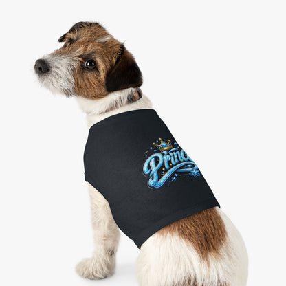 Prince Pet Tank Top — Blue Crown Graphic Dog Shirt