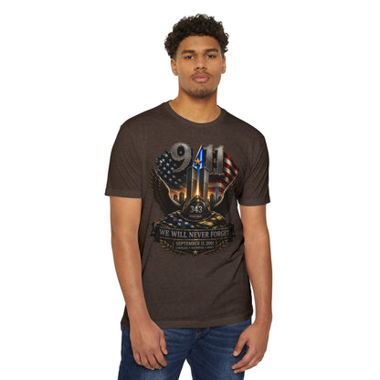 9/11 Memorial T-Shirt — "We Will Never Forget" Tribute Tee