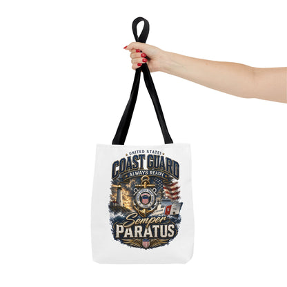 Coast Guard Semper Paratus Tote Bag – U.S. Coast Guard Patriotic Beach & Everyday Carry