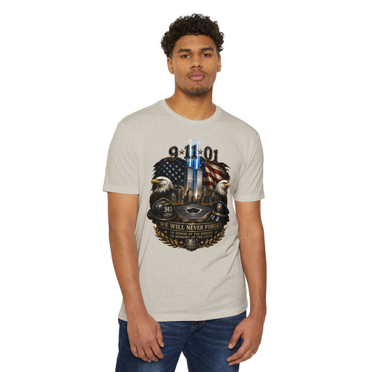 9/11 We Will Never Forget Memorial T-Shirt