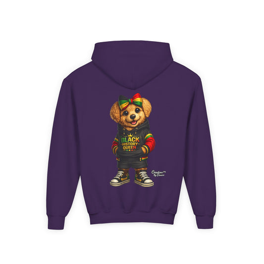 Youth Hoodie — Rasta Bear "Black History Greatness" Kids Pullover