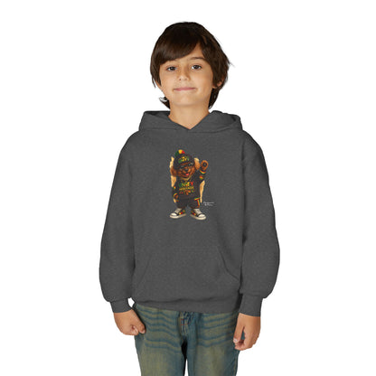 Youth Hoodie — Cool Rasta Bear Graphic Kids Sweatshirt