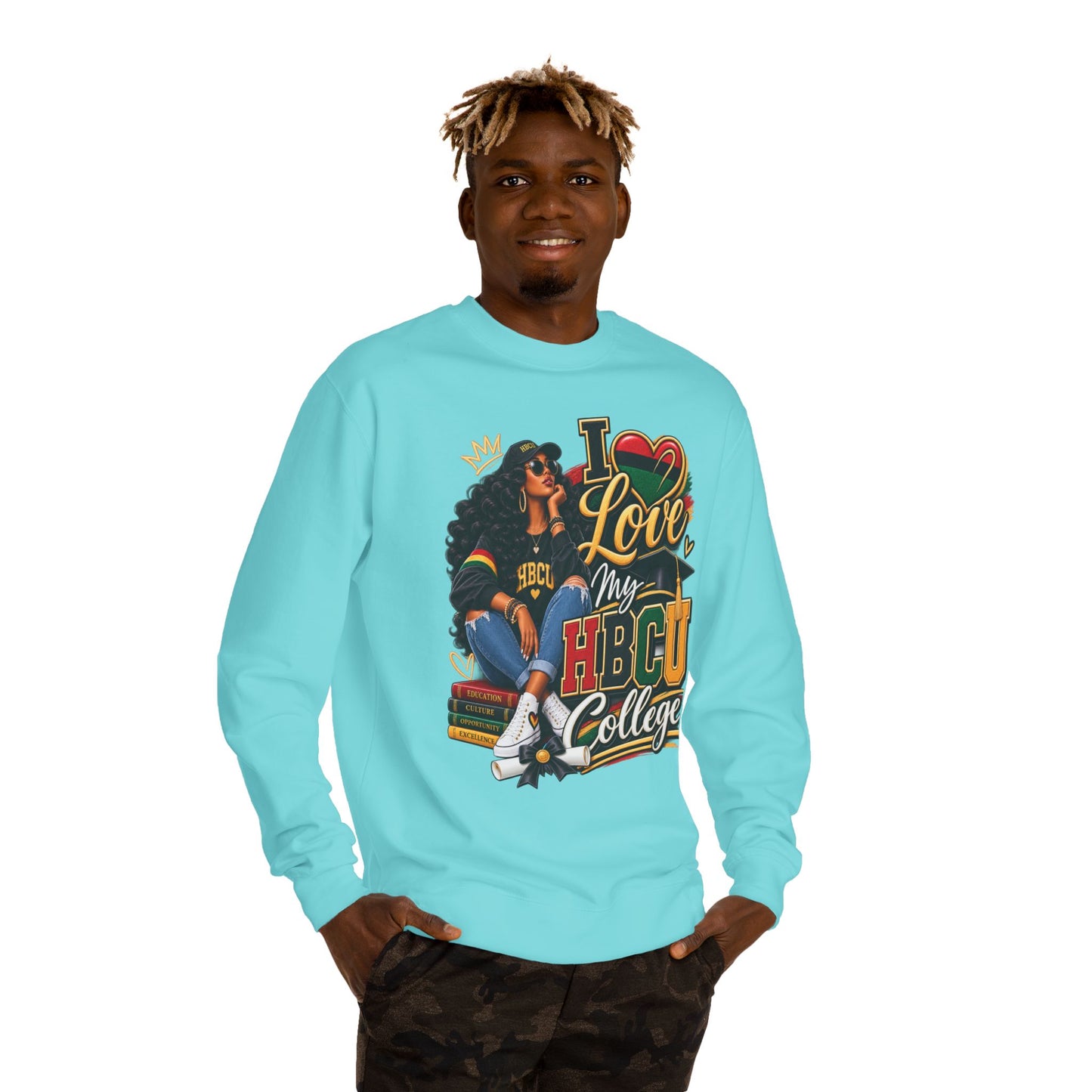 I Love My HBCU College Crewneck Sweatshirt